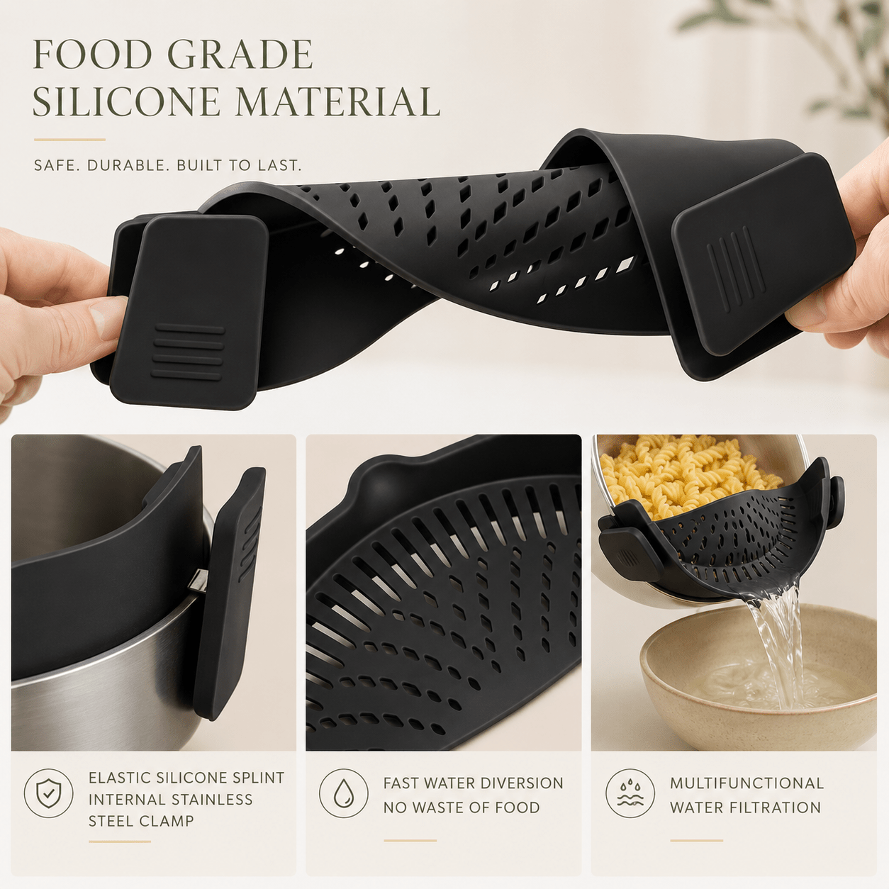 Clip On Pot Strainer - Living Crafted