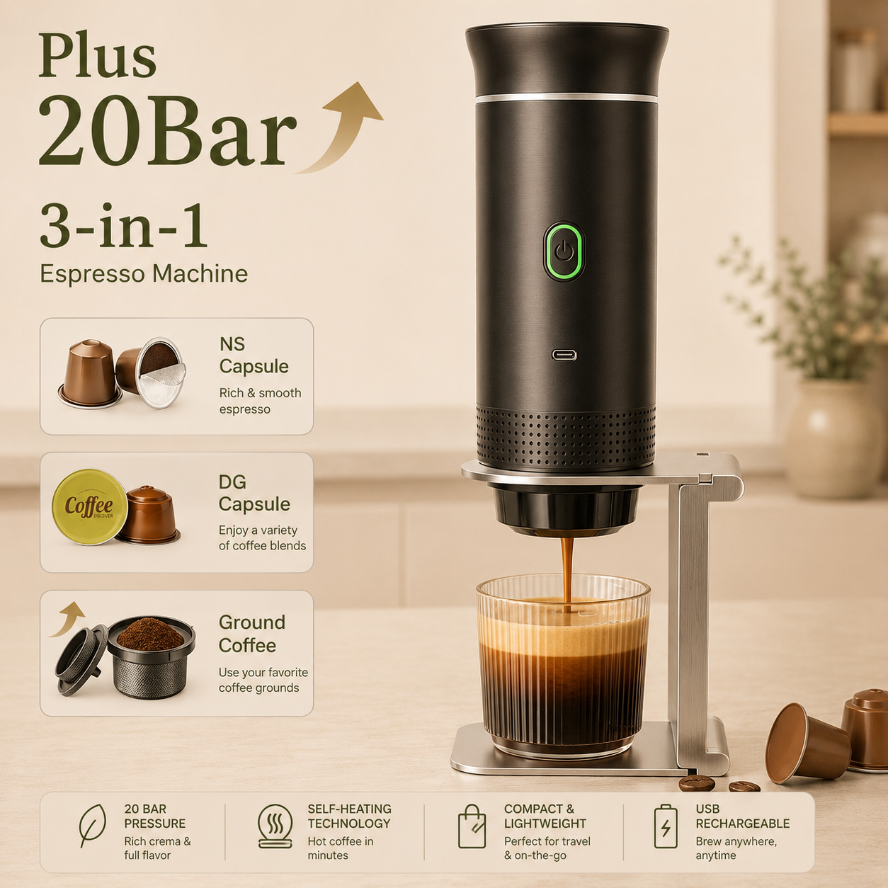 Portable Electric Coffee Maker